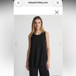 Lafayette 148 New York Blue Crewneck Knit Top